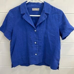 Everlane Boxy Blue Linen Shirt. 2